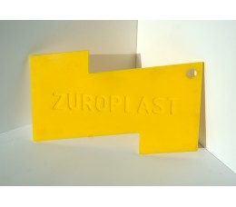 Полистирольный лист 2*2000*3000мм ZUROPLAST желтый 3307